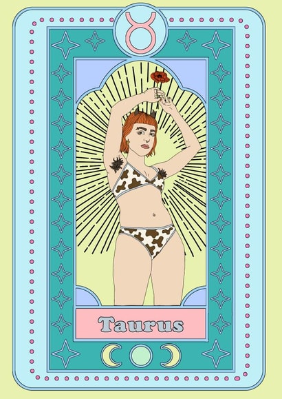 TAURUS BIRTHDAY CARD created by Emily Nash