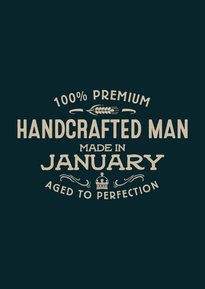 Handcrafted Man - January created by Duke & Sons