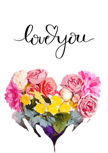 Love you flower arrangement created by LjsDesignsCompany