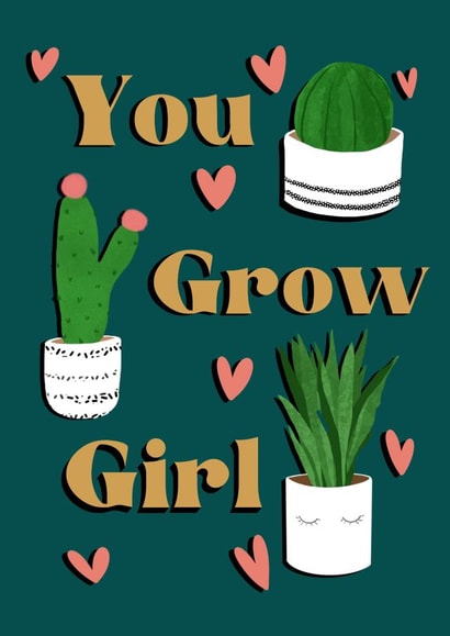 You grow girl card created by art by anniemaura 
