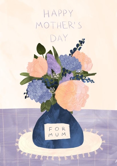 Pretty Mothers Day Card - For Mum - Flowers - Happy Mother's Day created by Moonflower design