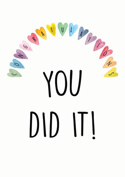 Congratulations, you did it, card created by Charlotte Wade