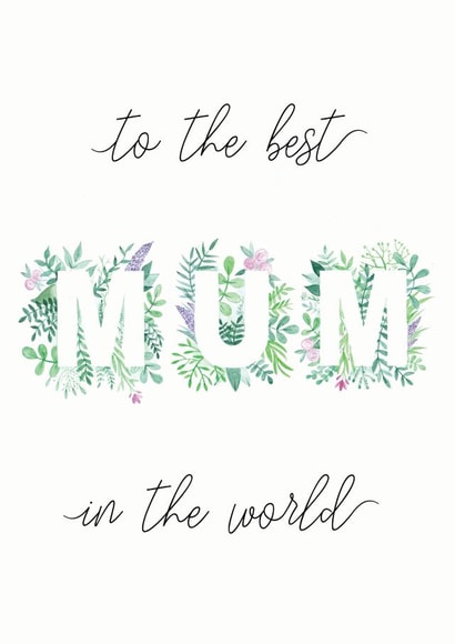 Best Mum in the world card  created by Charlotte Wade