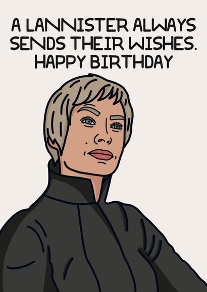 Cersei Lannister birthday wishes created by This Crafty Couple