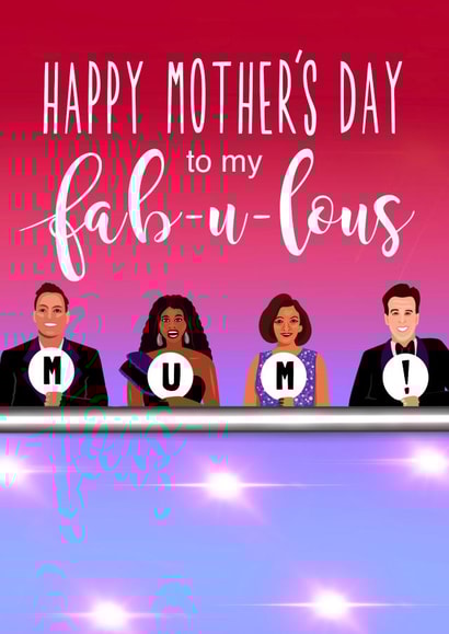 Cute Mothers Day Card - Strictly Come Dancing - Happy Mother's Day To My Fabulous Mum created by Running with Scissors