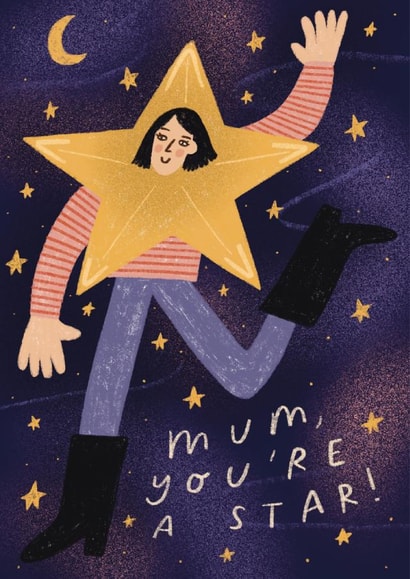 Star Mum Birthday/Mothers Day Card created by skeletondraw
