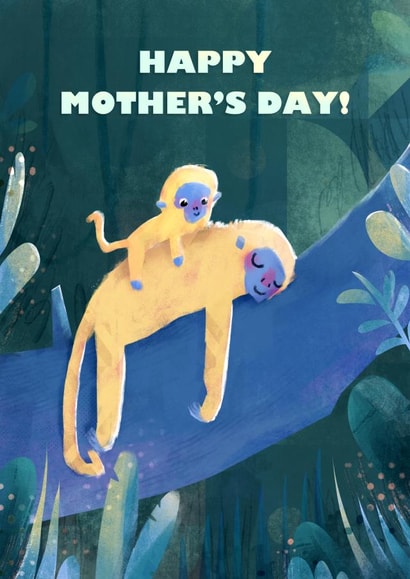 Little Baby Monkey, Mothers Day Card created by @Jodsween