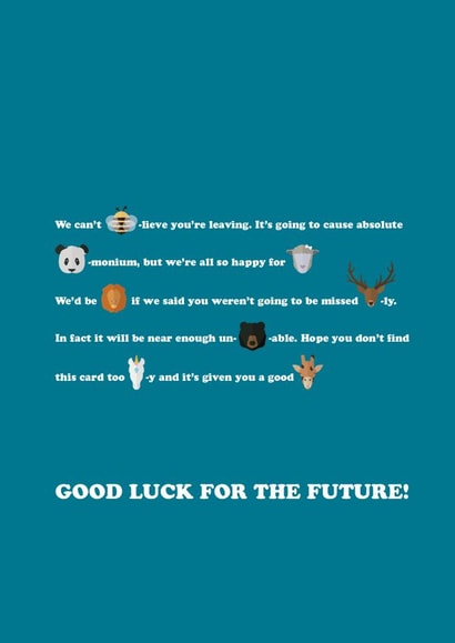 Leaving Pun-zle created by Dave Mohammed