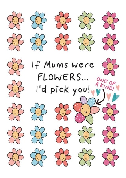 Mother's Day Card - Thank You Mum Cute Floral Design created by And You Can Quote Me