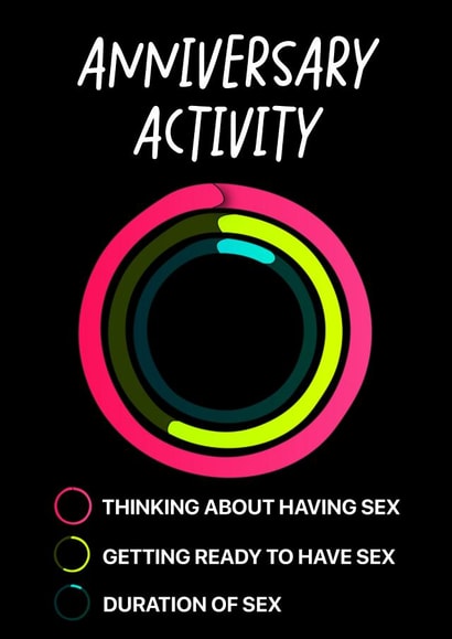 Cheeky Fitness App Anniversary Card - Anniversary Activity - Getting Ready To Have Sex created by Rosewood Design