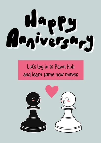 Funny Chess Anniversary Card created by Fonts and Scribbles