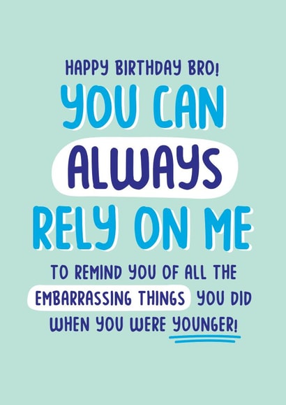 Embarrassing Brother Birthday Card created by Lucy Marie Design