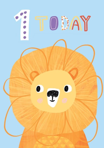 first birthday card created by Natalya Vasileva