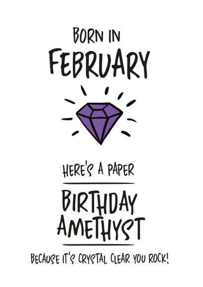 Born in February Gem Stone Card created by Jodie Gaul & Co