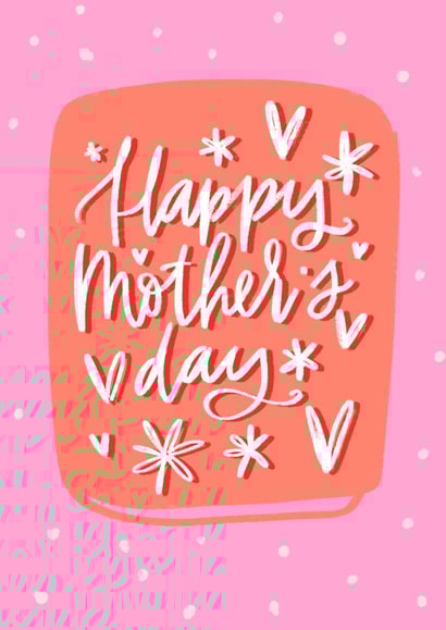 Happy Mother's day cute pink card created by Maria Minaeva