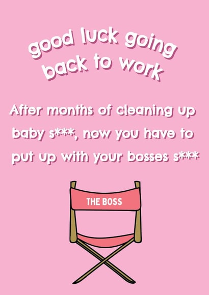 Back To Work - Maternity Leave Card created by @Laura Lonsdale Designs