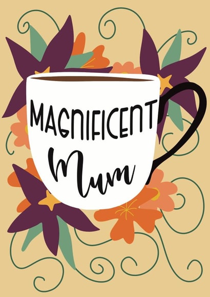 Mug and Flowers Mum Card created by Cards by Becky
