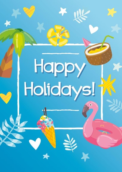 Happy Holidays. Wishing you a good vacation created by Movaliz