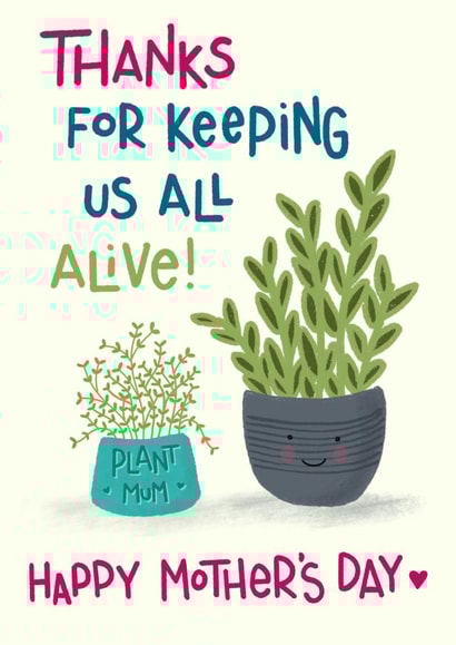 Plant Mum Mothers Day Card created by Wink Design - Michelle Roberts