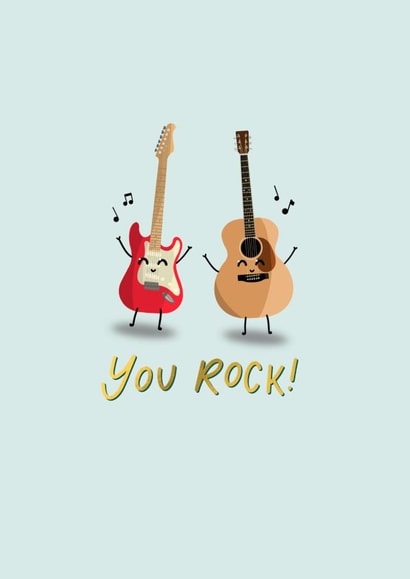 You Rock! Card created by Pippa Grace Design