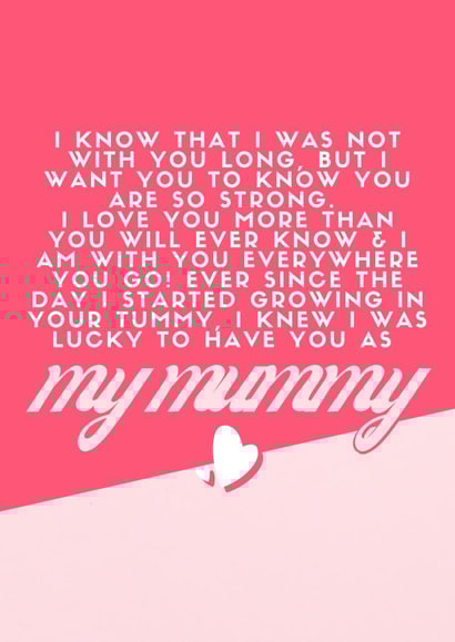 Bereaved Mothers Day Card / Baby loss / Miscarriage created by The Infertile Mum @mummataralouise