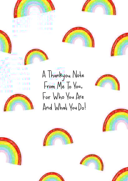 Rainbow Thankyou Poem Card created by ohbeccalee