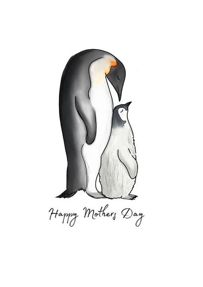 Cute Penguim Mother’s Day Card created by Naomi Atkinson 