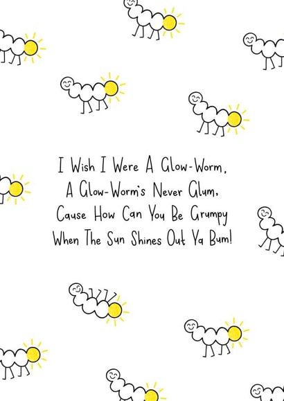Glow Worm Poem Card created by ohbeccalee