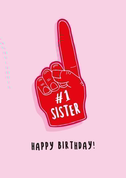 Number 1 Sister Birthday Card created by Lucy Marie Design