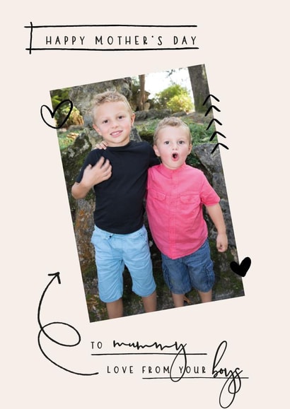 Mother's Day photo card from the boys created by Jodie Gaul & Co