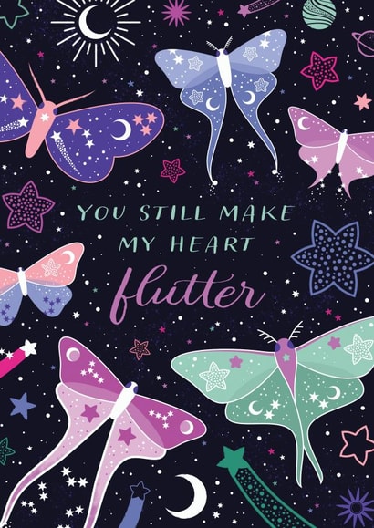 Luna Moth Magical Anniversary card created by Carly Watts