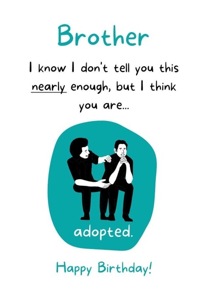 Brotherly love Birthday card created by I Made A Funny!