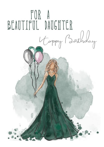 Beautiful Daughter Birthday Card created by Happy Little Me Co.