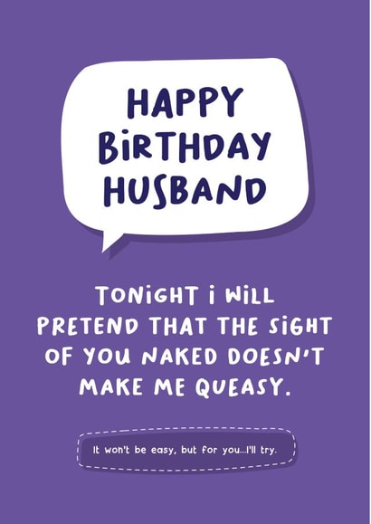 Funny Naked Husband Card created by Norm & Then