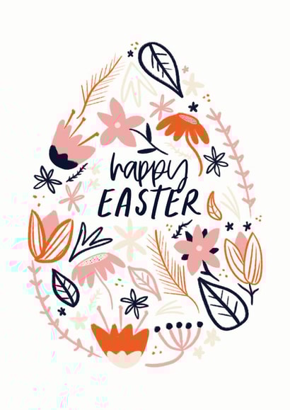 Floral Happy Easter Card created by Sweetlove Press