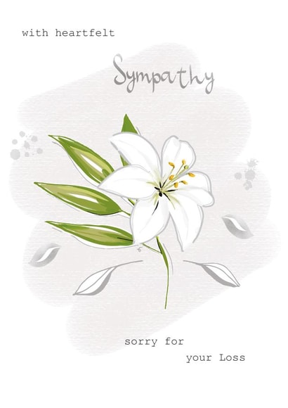Lily heartfelt sympathy card created by SABIVO Design by Sabina