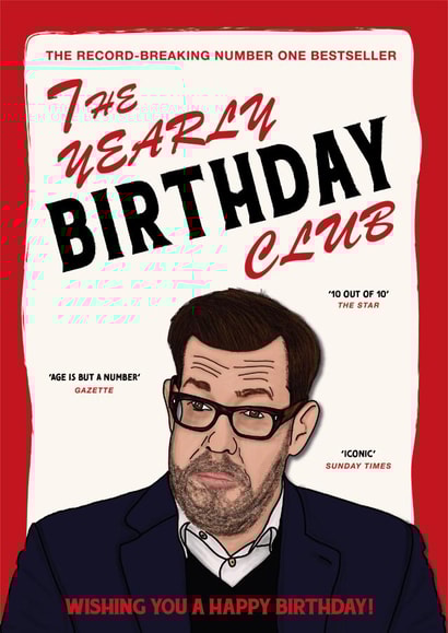 Richard Osman Yearly Birthday Club Fake Book Card created by Cards from Designers