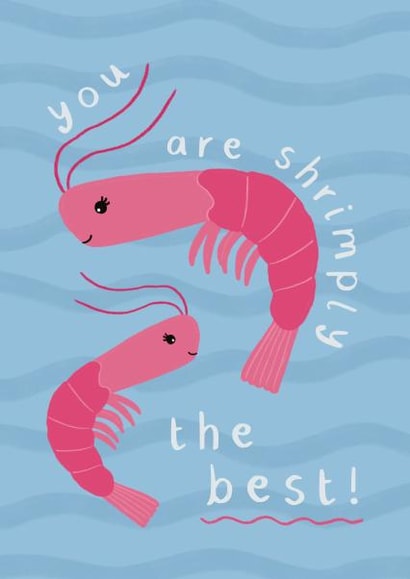 Cute Shrimp Pun Thank You Card / Mother's Day Card / Birthday Card ...