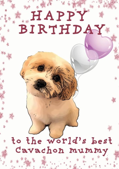 Cavachon Dog Mummy Birthday Card created by Arden And Beech