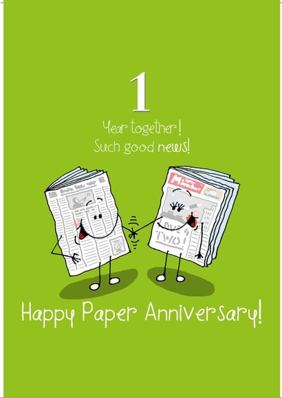1st Wedding Anniversary Card created by Greedy Piglet