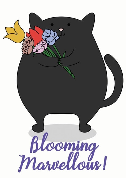 Blooming Marvellous - Black Cat created by Cheryl Wilson