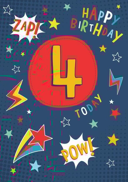 Happy birthday 4 today created by The Boy and the Bear