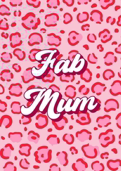 Fab Mum Leopard Print Card created by Lauren Beth Designs