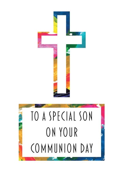 Special Son Communion Day Card created by size3art