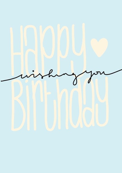Handwritten Happy Birthday (Blue) created by LaraLouWho