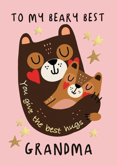 To My Beary Best Grandma Card created by NICHOLA COWDERY ILLUSTRATIONS 