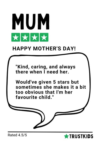 Mum Review Card - Mother's Day  created by Gobbygifts