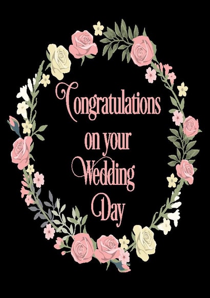 Watercolour wedding card 1000 created by Zesty Cards