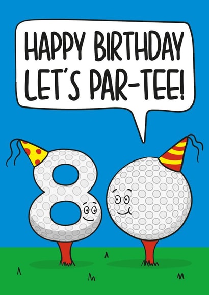 80th Birthday Golf Pun Card created by TeePee Creations