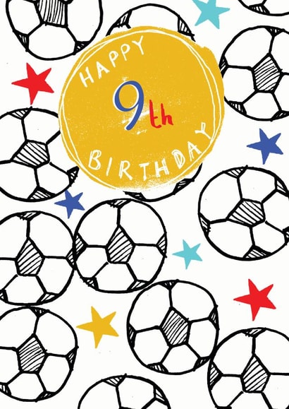 Football 9th Birthday Card created by Pom Pom Party Cards